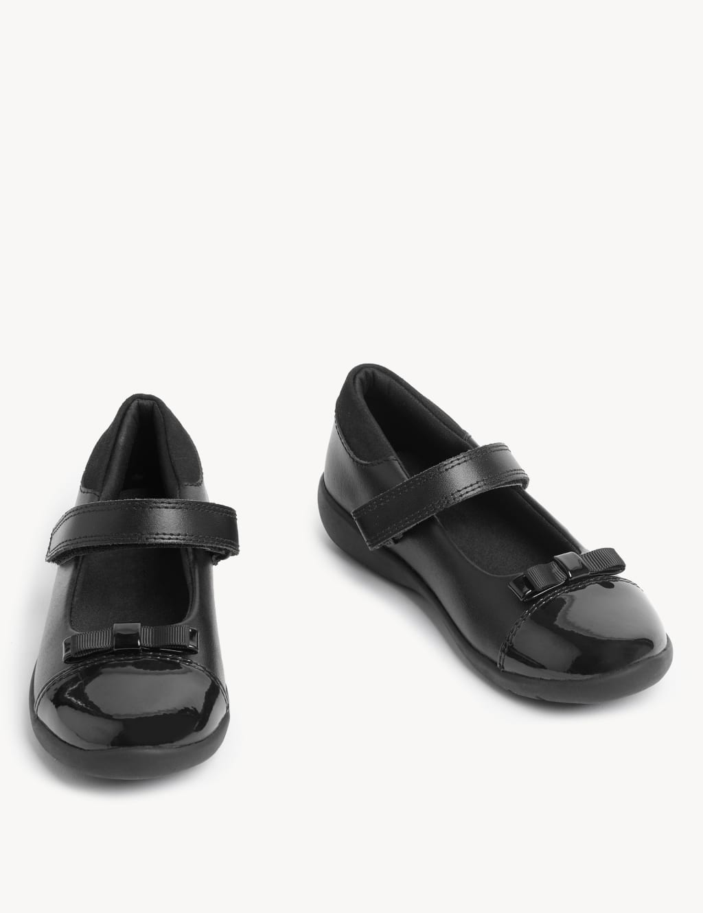Kids' Leather Bow School Shoes (8 Small-2 Large) 2 of 5