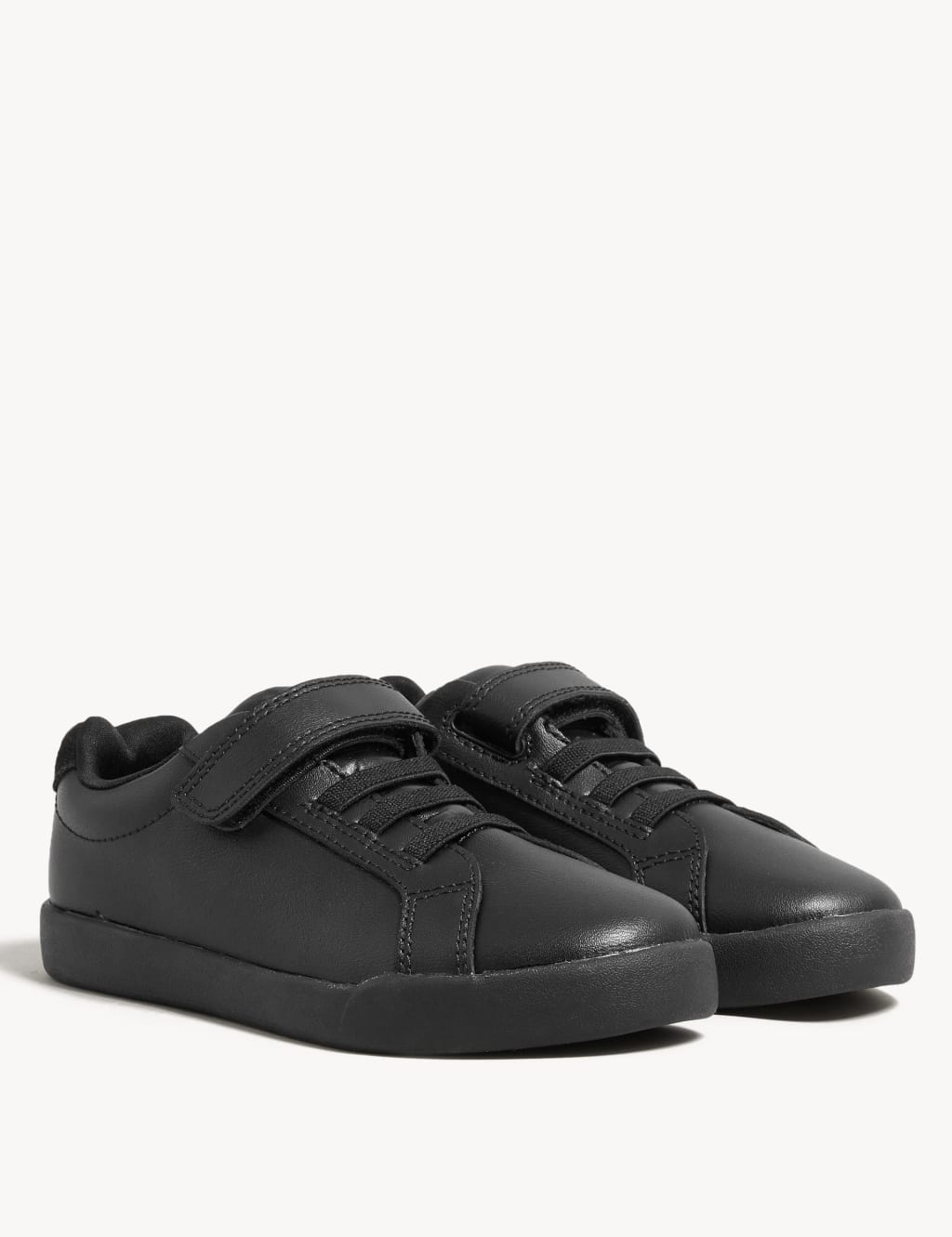 Kids Leather Riptape School Shoes 8 Small 2 Large M S Collection M S