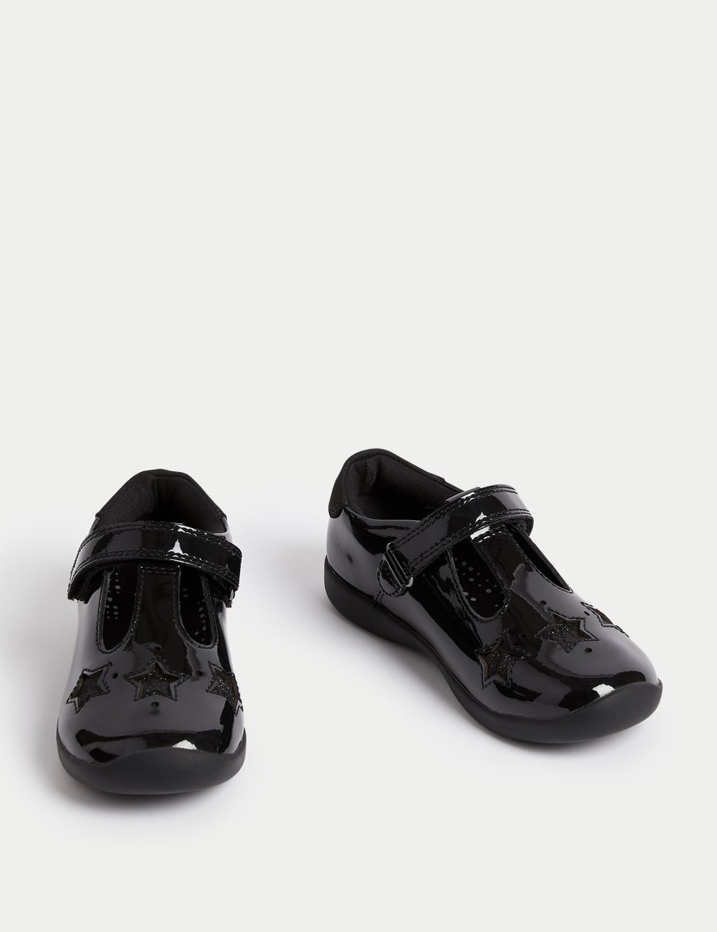 Kids' Patent Leather Glitter School Shoes (8 Small - 2 Large) 2 of 4
