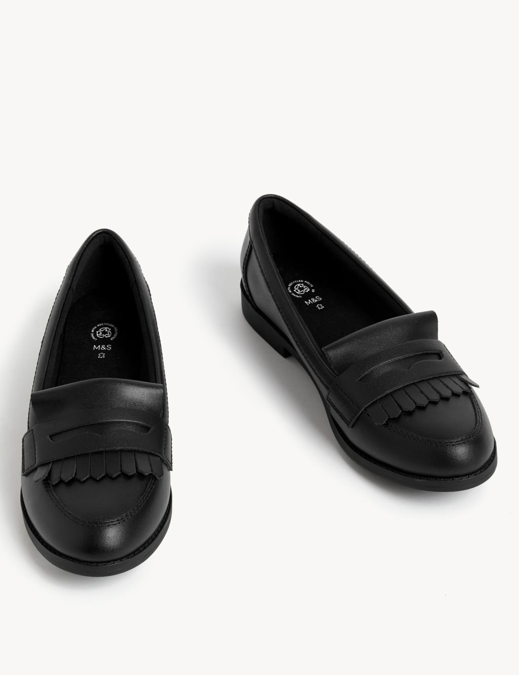 Kids Leather School Loafers 13 Small 7 Large M S Collection M S