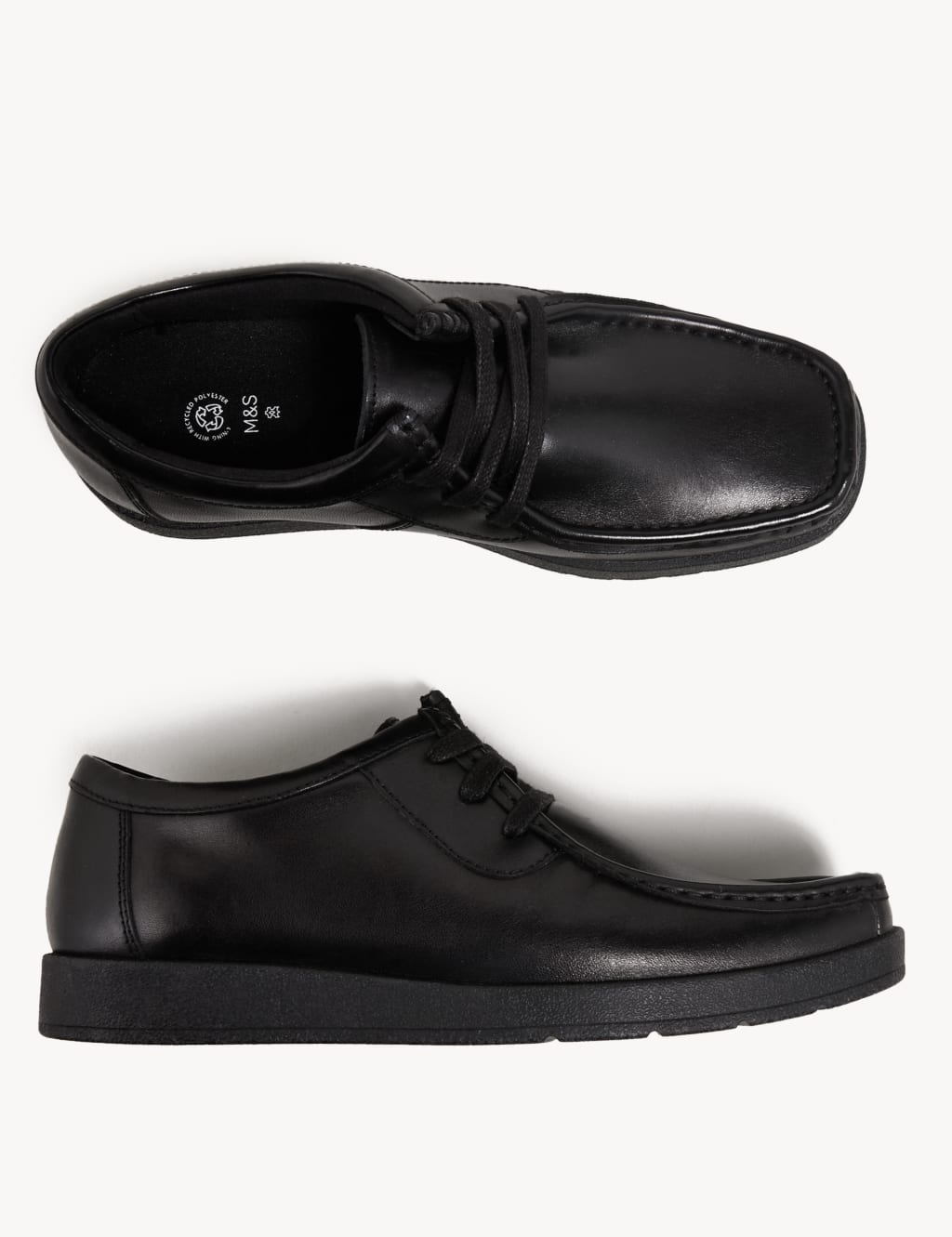 Kids Leather Lace School Shoes 13 Small 9 Large M S Collection M S