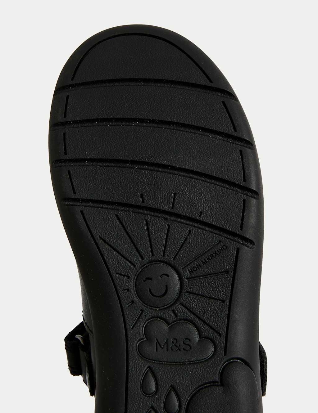 Kids' Leather Studded Riptape School Shoes (8 Small-2 Large) 4 of 4