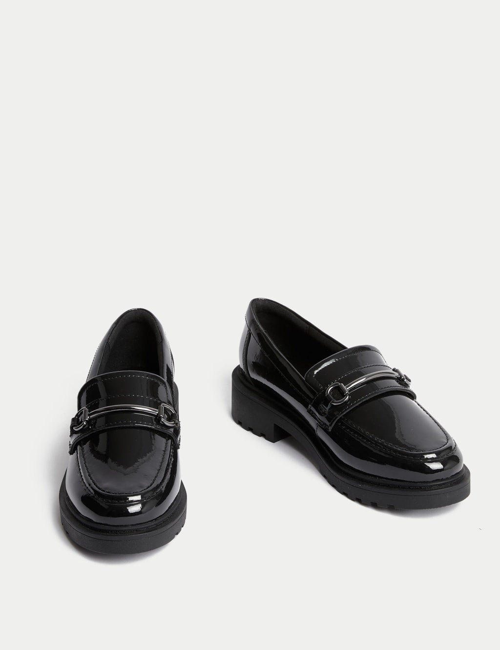 Kids' Patent Loafer Leather School Shoes (2½ Large - 7 Large) 2 of 4