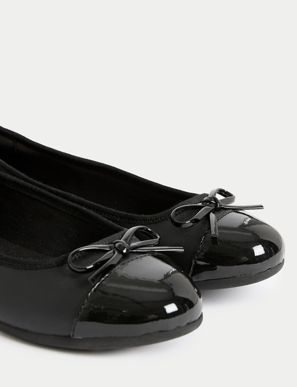 Kids' Leather Bow Ballet School Shoes (13 Small - 7 Large) 3 of 4