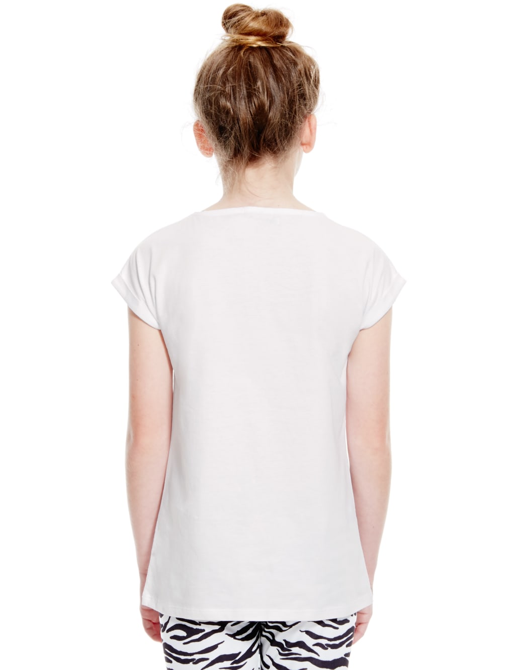 Pure Cotton Placement Zebra Print T-Shirt (5-14 Years) 3 of 3