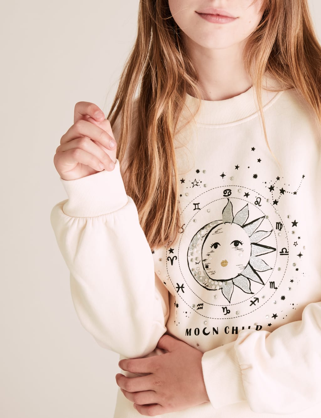 Cotton Glitter Cosmic Sweatshirt (6-16 Yrs) 3 of 4