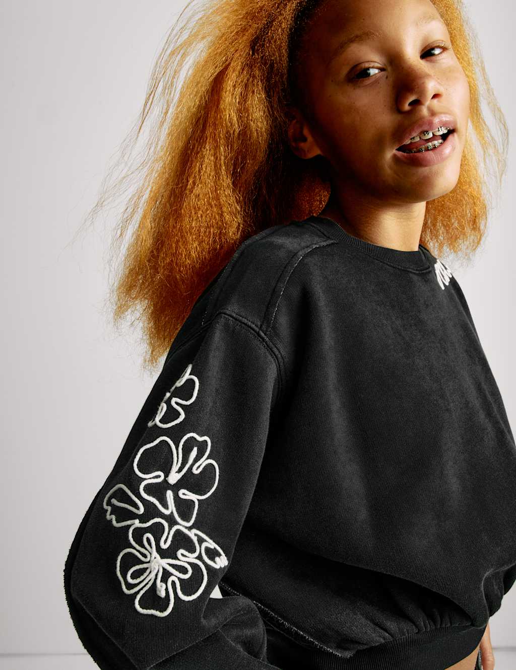 Cotton Rich Paradise Embroidered Sweatshirt (6-16 Yrs) 4 of 8