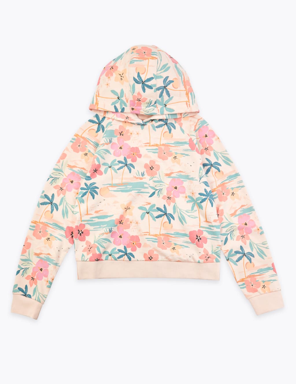 Pure Cotton Floral Hooded Sweatshirt (6-16 Yrs) 2 of 4