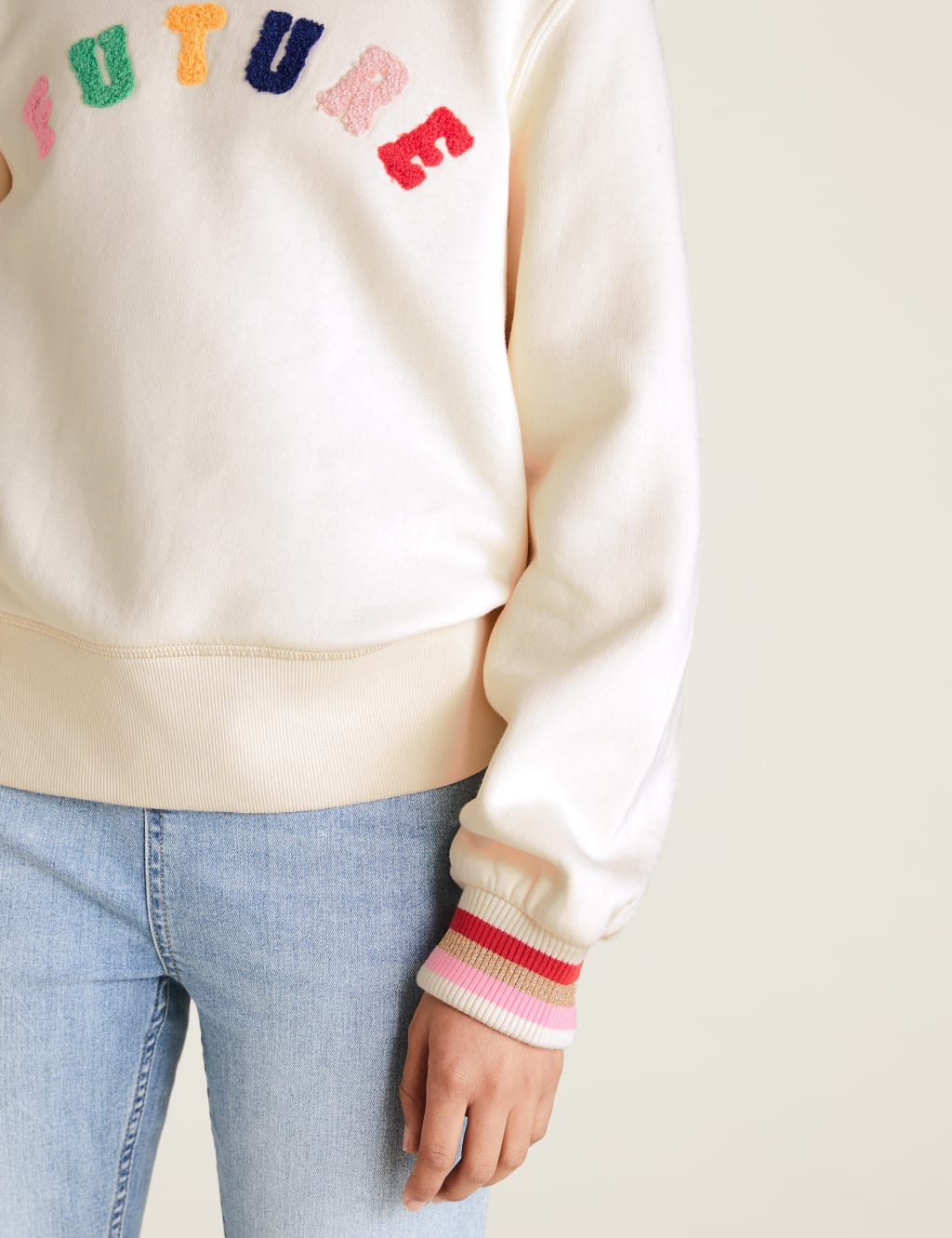 Cotton Boucle Future Slogan Sweatshirt (6-14 Yrs) 3 of 4