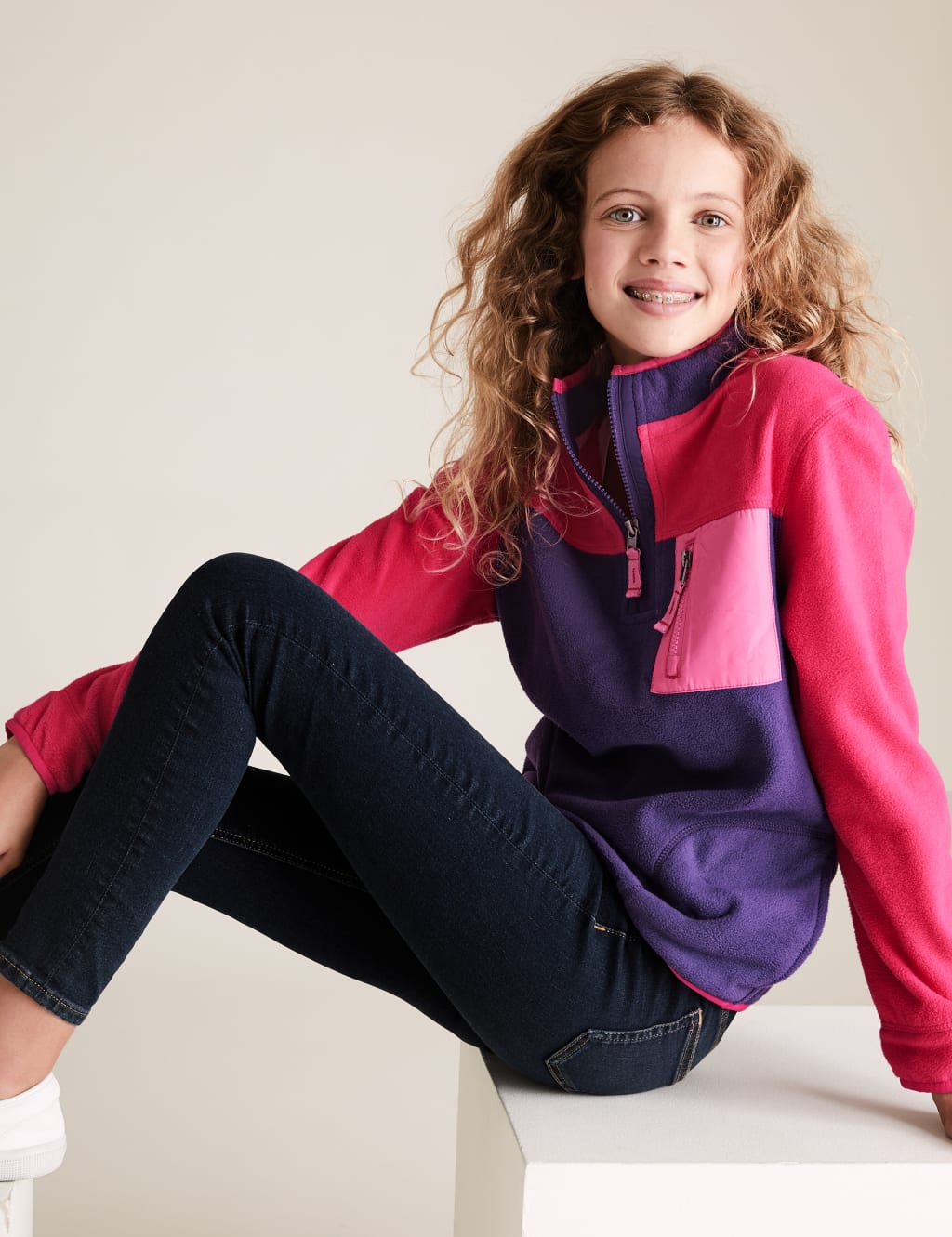 Colour Block Fleece (2-16 Yrs) 1 of 5
