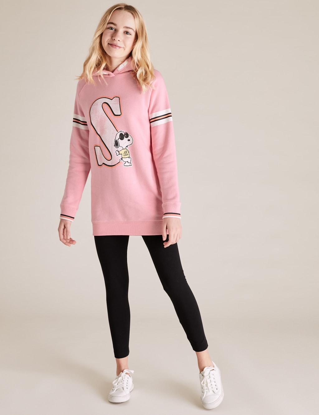 Snoopy Longline Hoodie 6 14 Yrs M S Collection M S