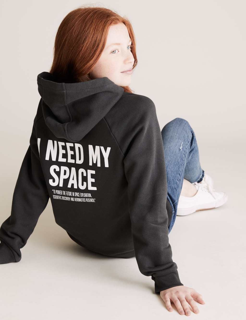 Cotton Rich NASA Graphic Hoodie 6 14 Yrs M S Collection M S