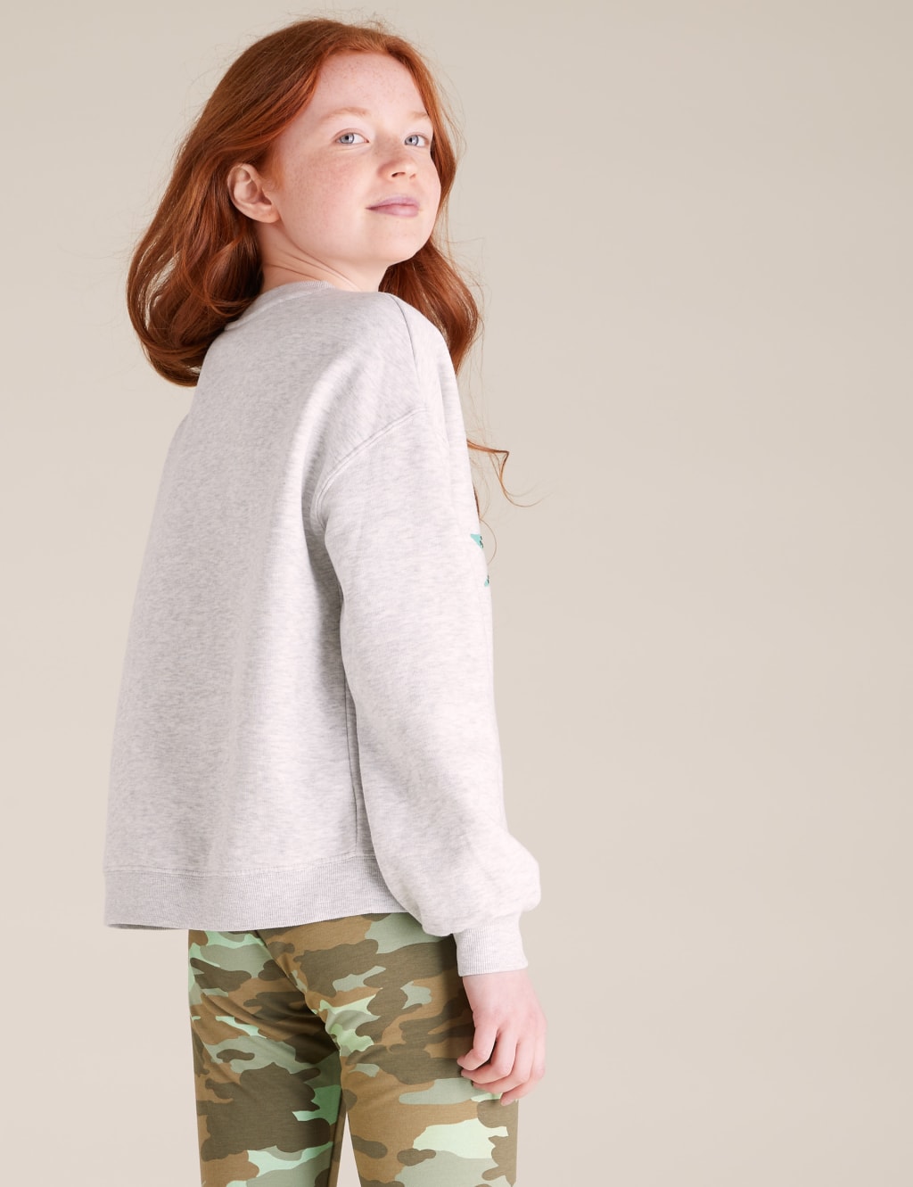 Cotton Leopard Sequin Sweatshirt (6-16 Yrs) 4 of 4