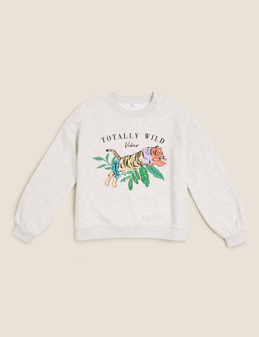 Cotton Leopard Sequin Sweatshirt (6-16 Yrs) 2 of 4
