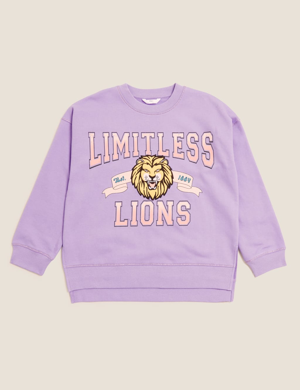 Cotton Limitless Lions Slogan Sweatshirt (6-16 Yrs) 2 of 4