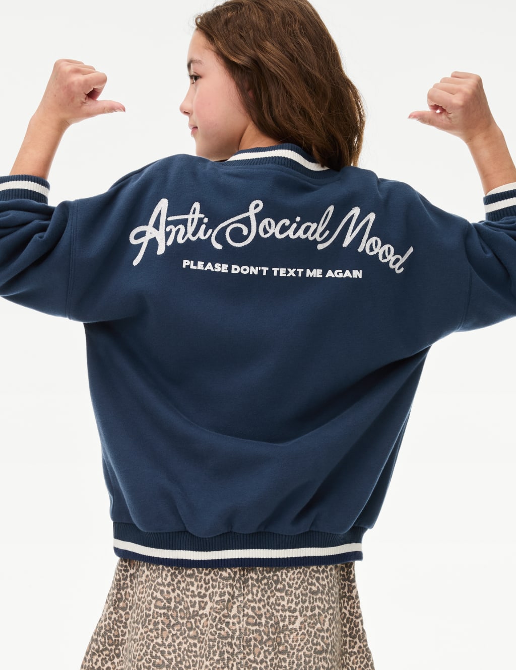 Cotton Rich Slogan Sweatshirt (6-16 Yrs) 4 of 5