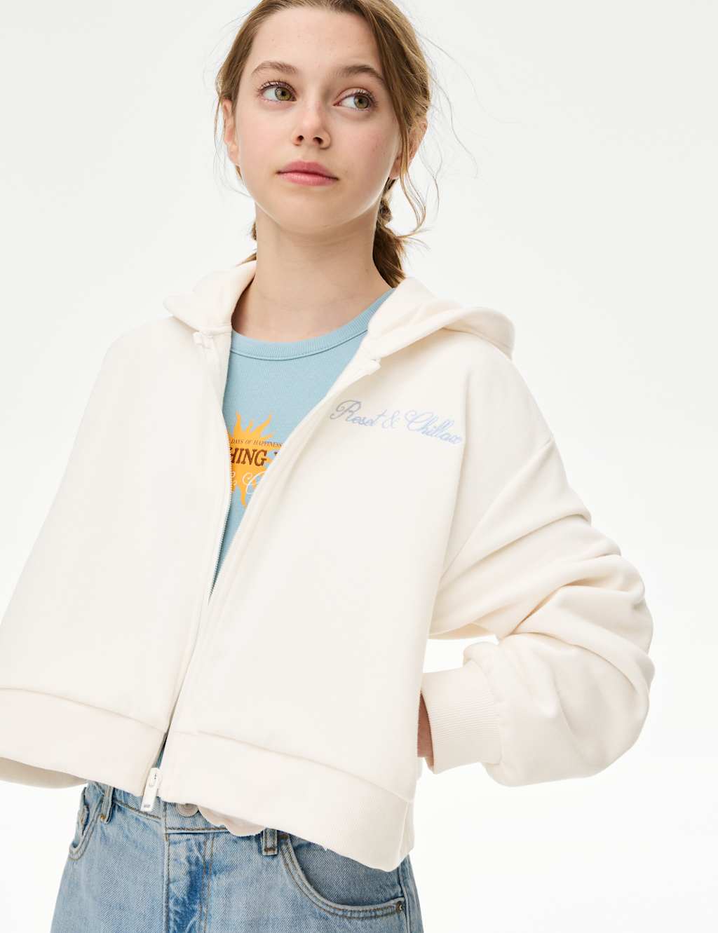 Cotton Rich Graphic Zip Hoodie (6-16 Yrs) 3 of 6