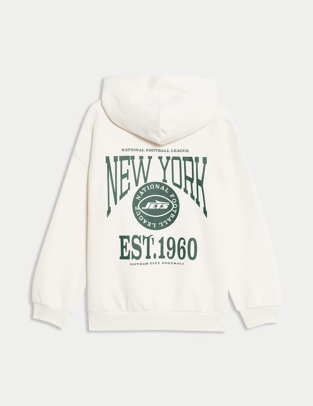 Cotton Rich NFL Jets Hoodie (6-16 Yrs) 6 of 6