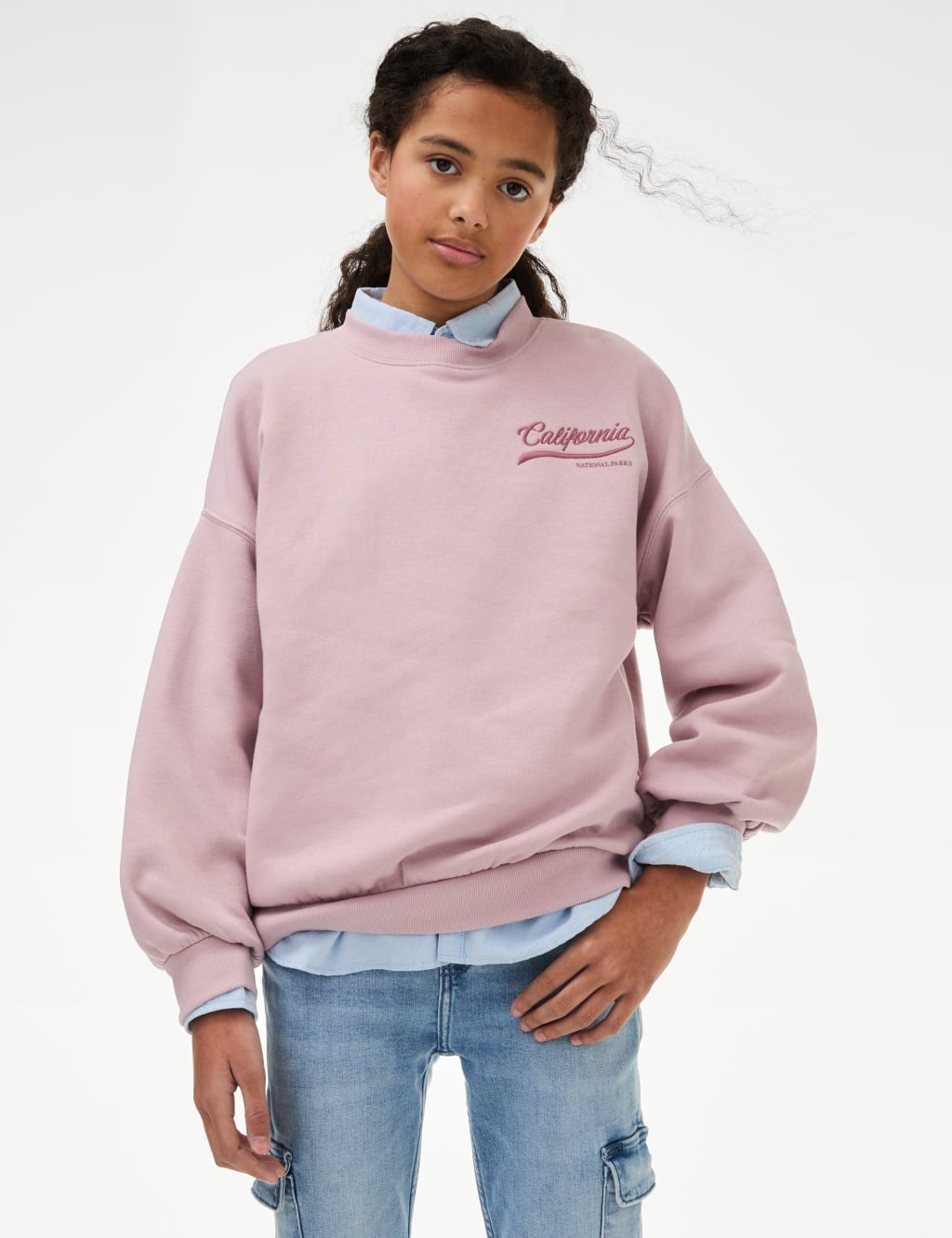 Cotton Rich California Slogan Sweatshirt 6 16 Yrs M S Collection M S