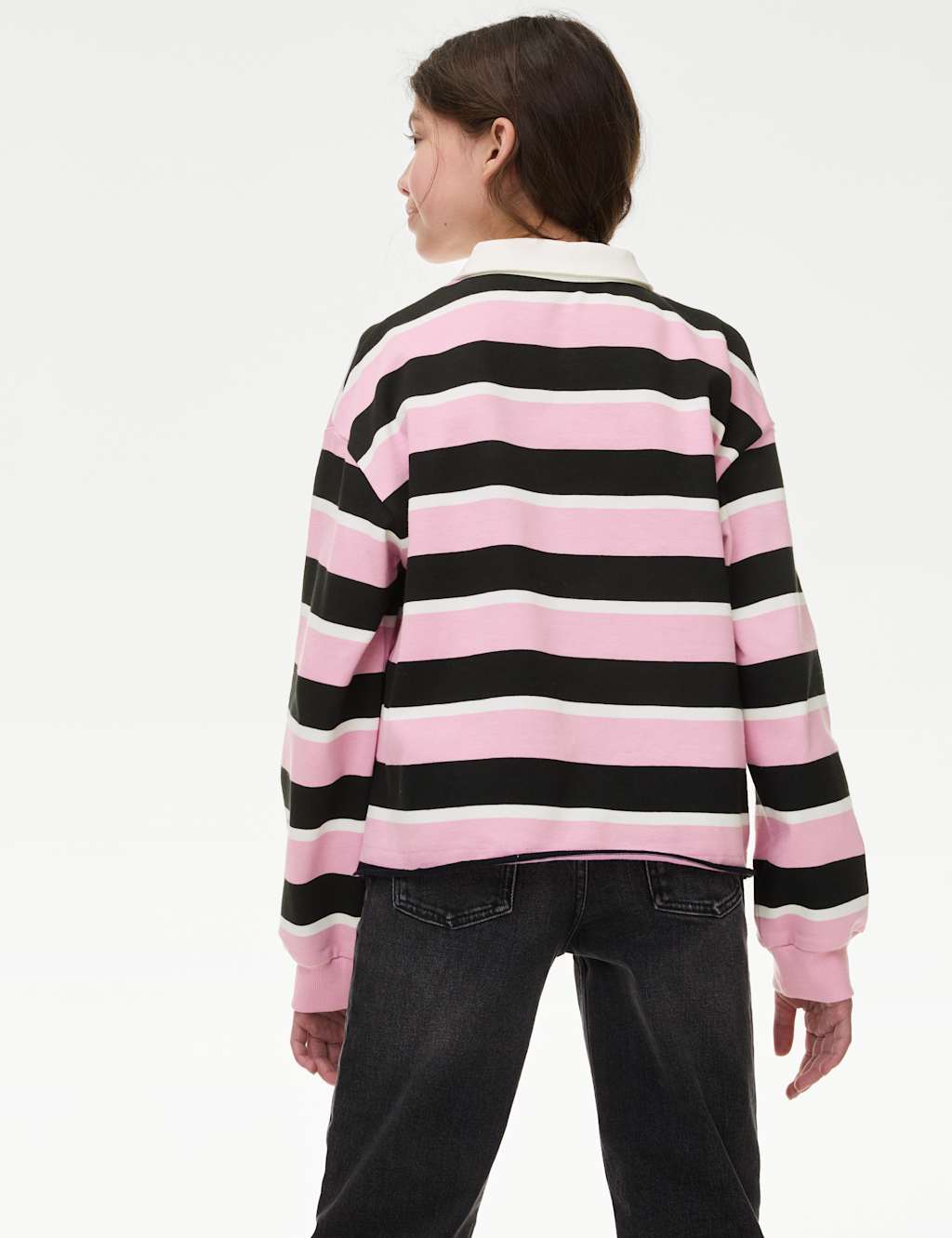 Pure Cotton Striped Rugby Top (6-16 Yrs) 4 of 5