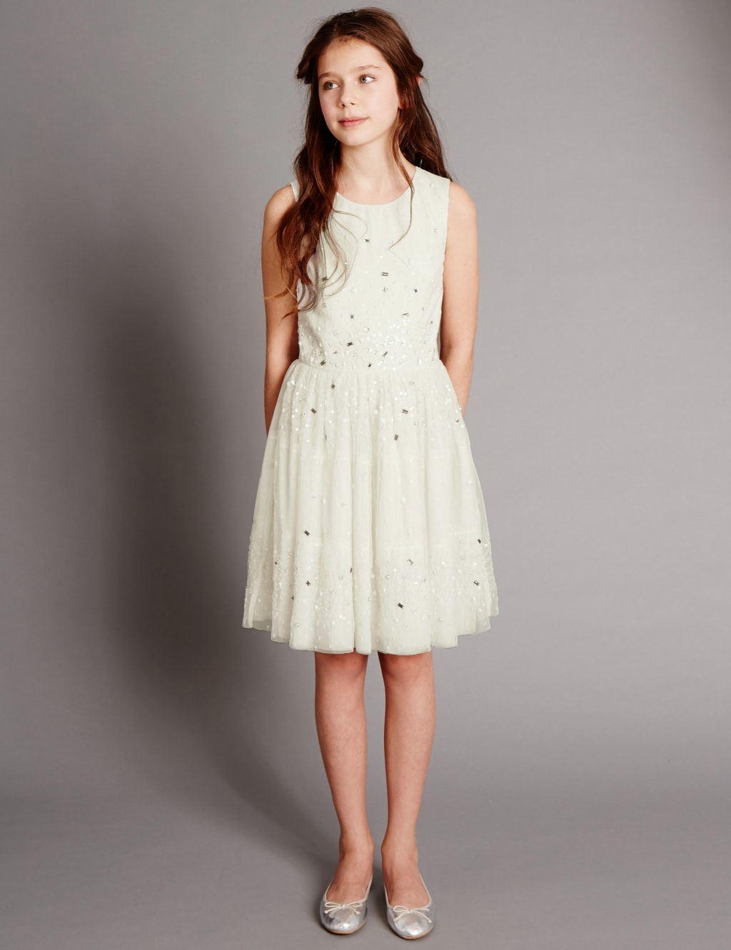 Bead & Sequin Embellished Dress (7-14 Years) 1 of 3