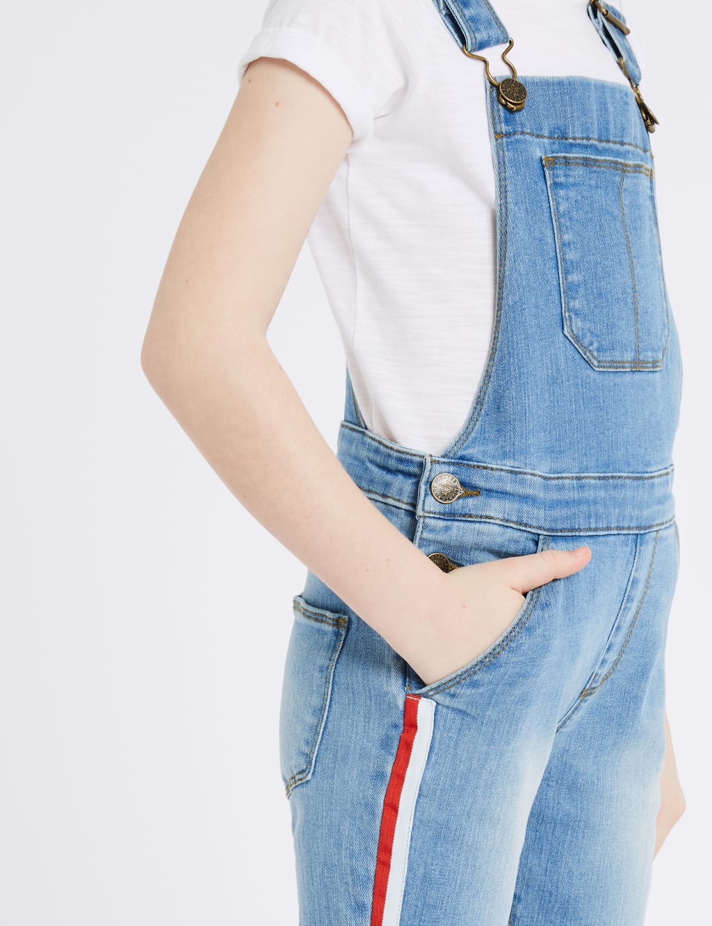 Cotton Dungarees with Stretch (3-16 Years) 4 of 4
