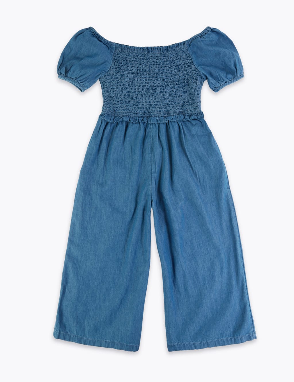 Denim Shirred Jumpsuit (6-16 Yrs) 2 of 4