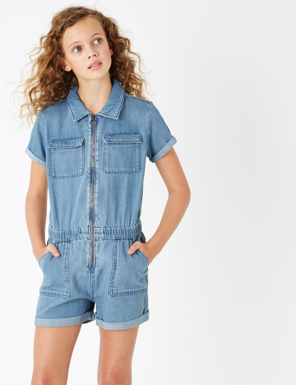 Denim Short Boilersuit 6 16 Yrs M S