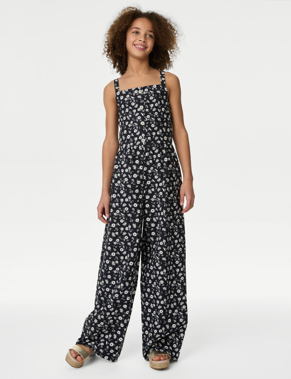 Cotton Rich Floral Jumpsuit 6 16 Yrs M S Collection M S