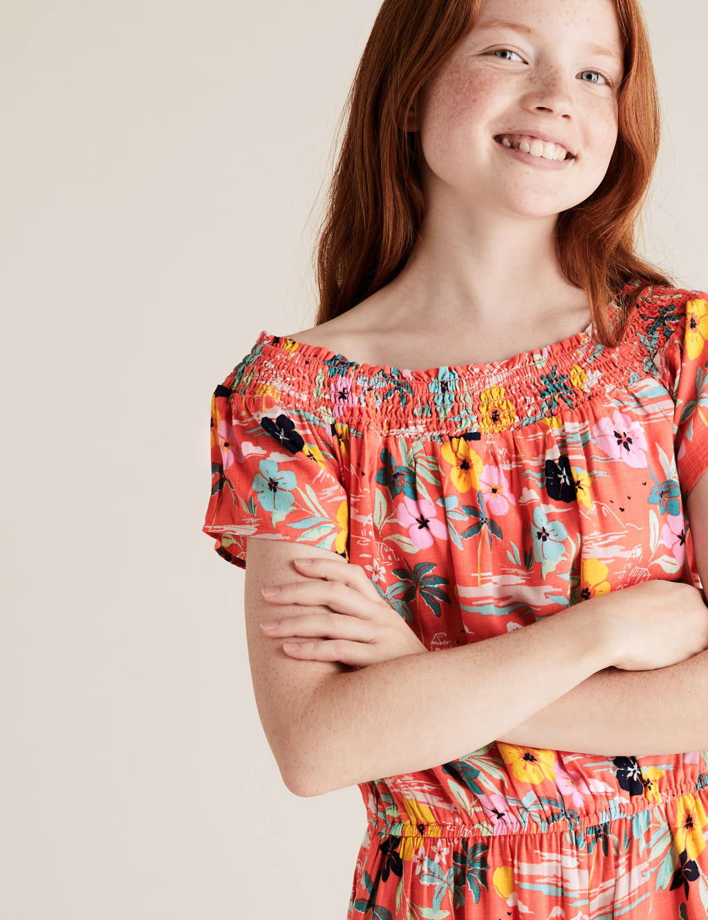 Tropical Print Playsuit (6-16 Yrs) 3 of 4