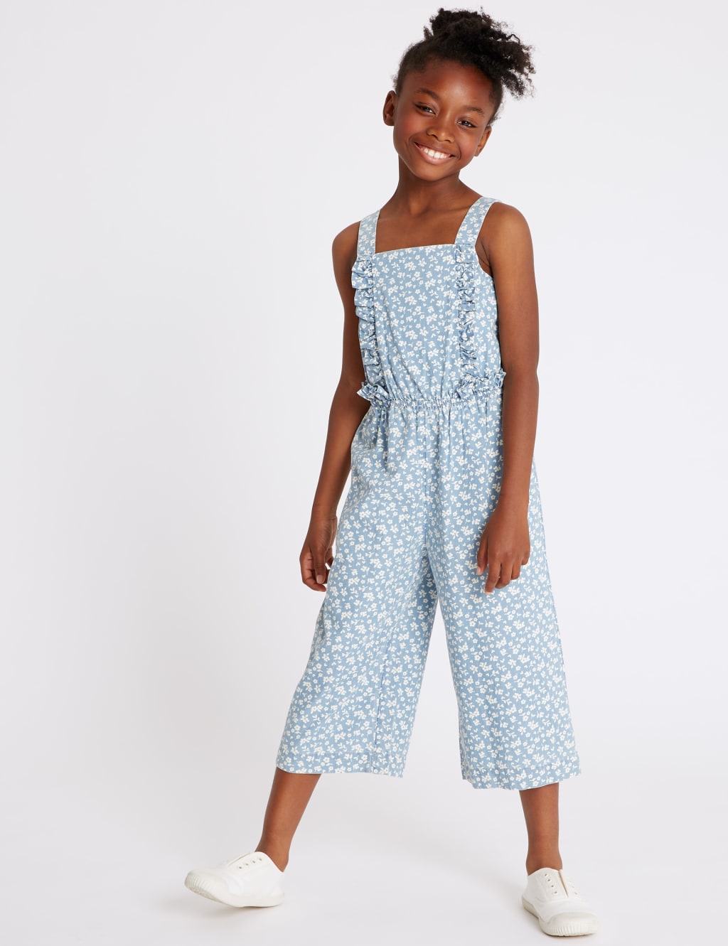 Cotton denim jumpsuit clearance
