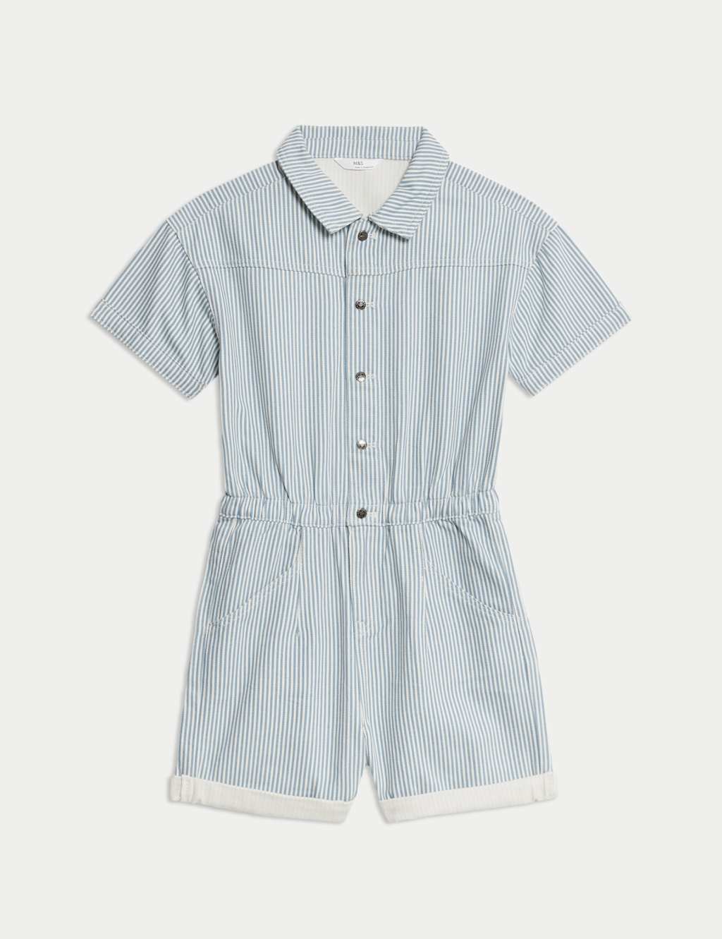 Pure Cotton Denim Playsuit (2-16 Yrs) 2 of 4