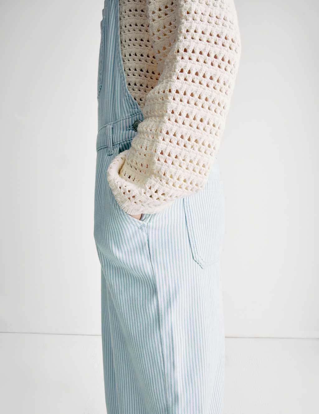 Pure Cotton Striped Dungarees (2-16 Yrs) 7 of 8
