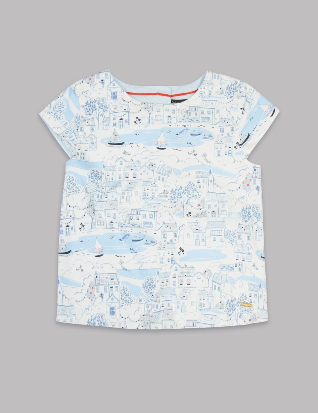 Cotton Scenic Print Top with Stretch (3-14 Years) 2 of 3