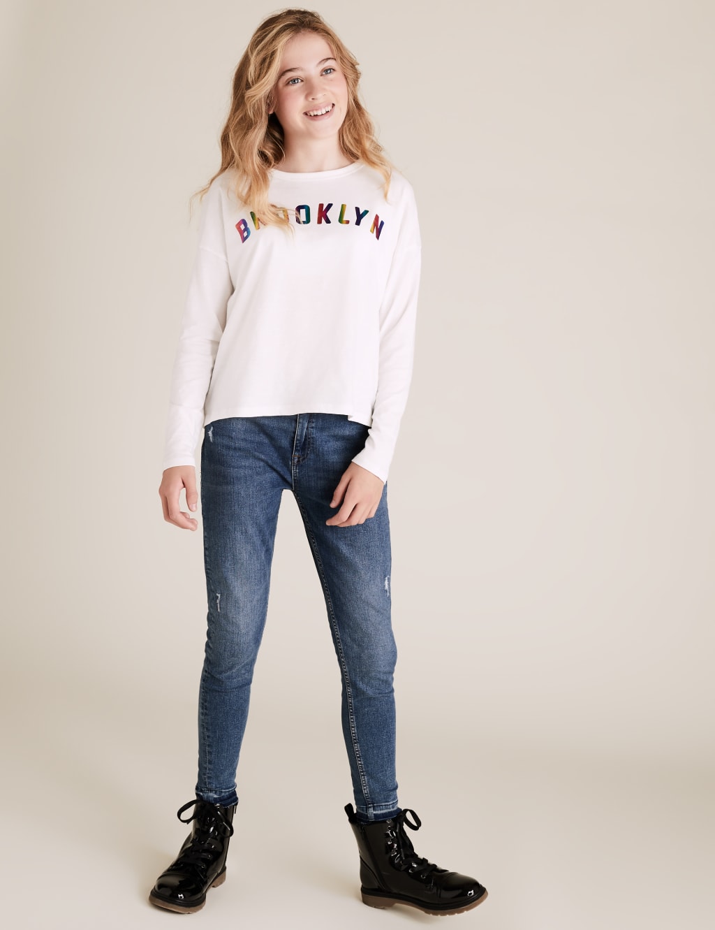 3pk Pure Cotton Slogan Tops (6-16 Yrs) 4 of 5