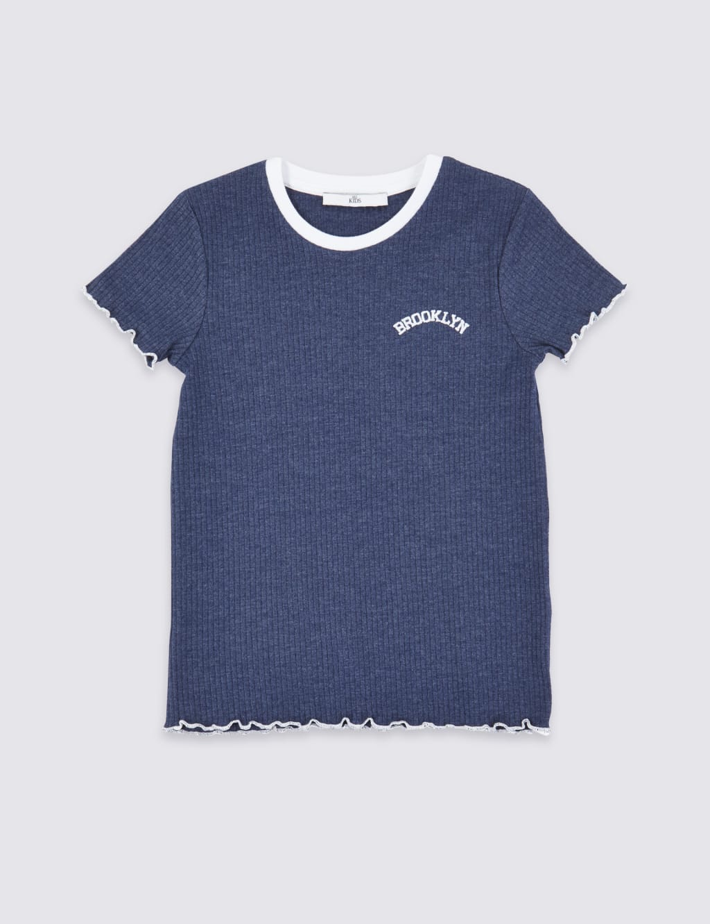 Ribbed Slogan T-Shirt (3-16 Yrs) 1 of 1