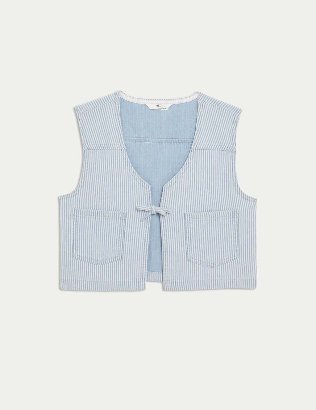 Denim Striped Waistcoat (6-16 Yrs) 2 of 5