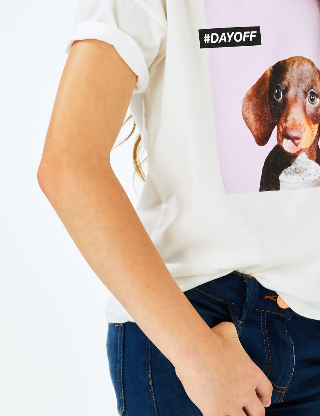 Pure Cotton Sausage Dog Printed T-Shirt (3-16 Years) 3 of 4