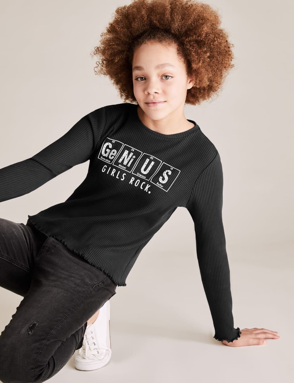 Cotton Genius Slogan Top (6-14 Yrs) 1 of 5