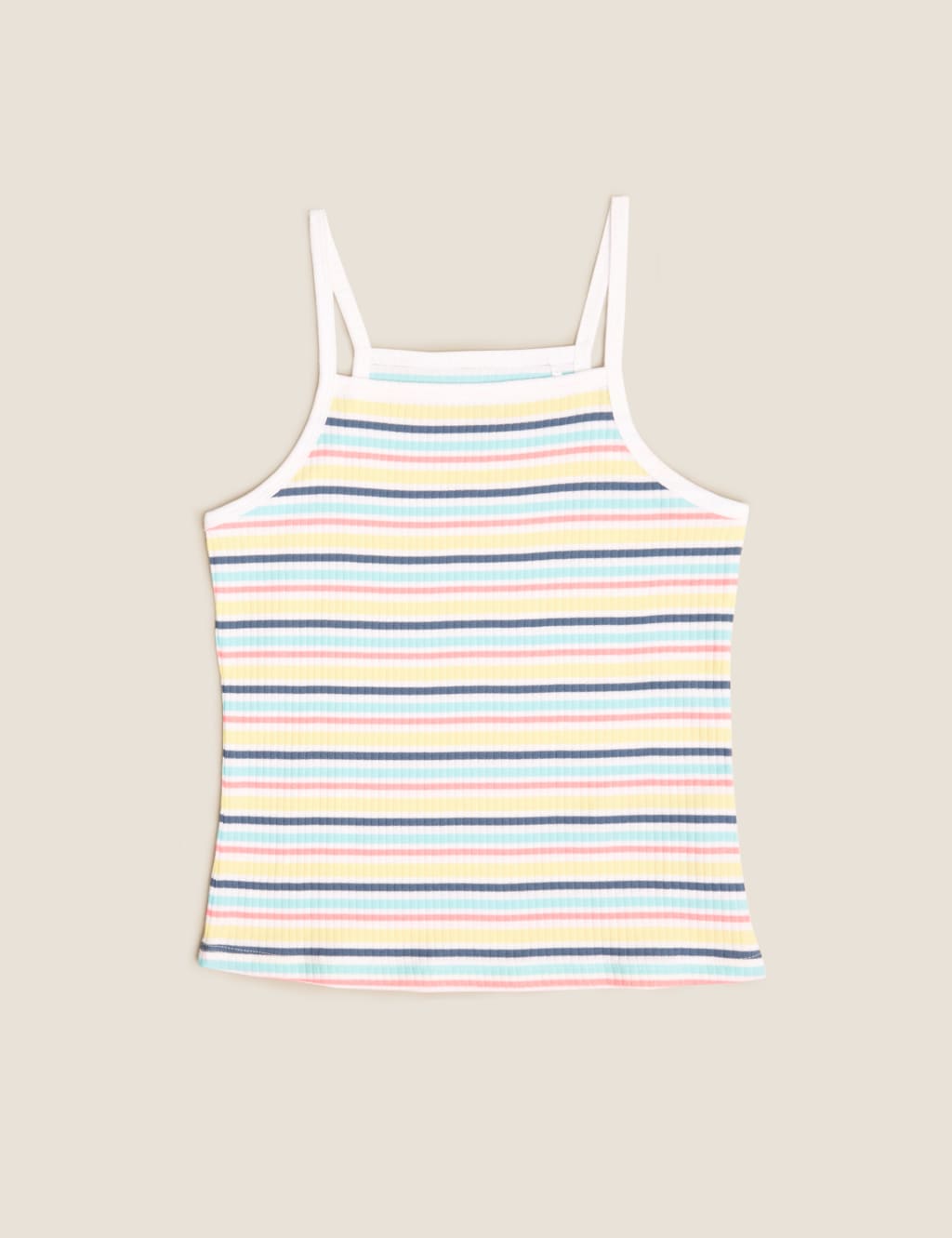Organic Cotton Striped Ribbed Vest (6-16 Yrs) 2 of 4