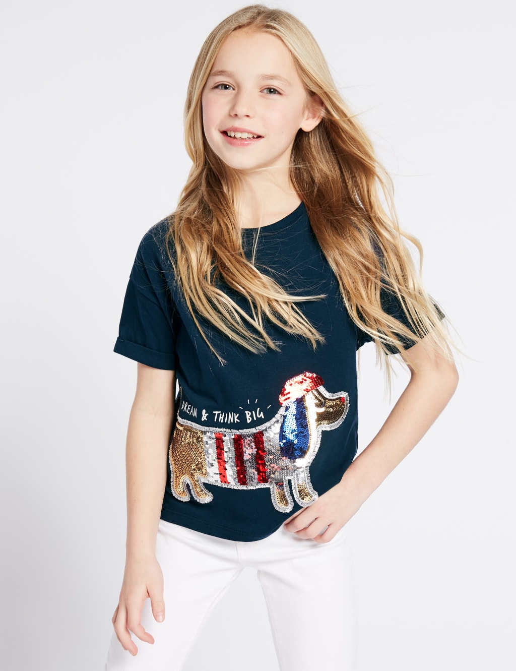 Pure Cotton Sausage Dog T-Shirt (3-16 Years) 1 of 3