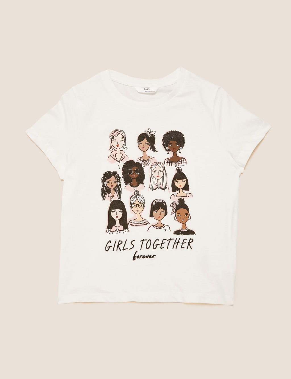 Pure Cotton Girls Together T-shirt (6-14 Yrs) 2 of 4