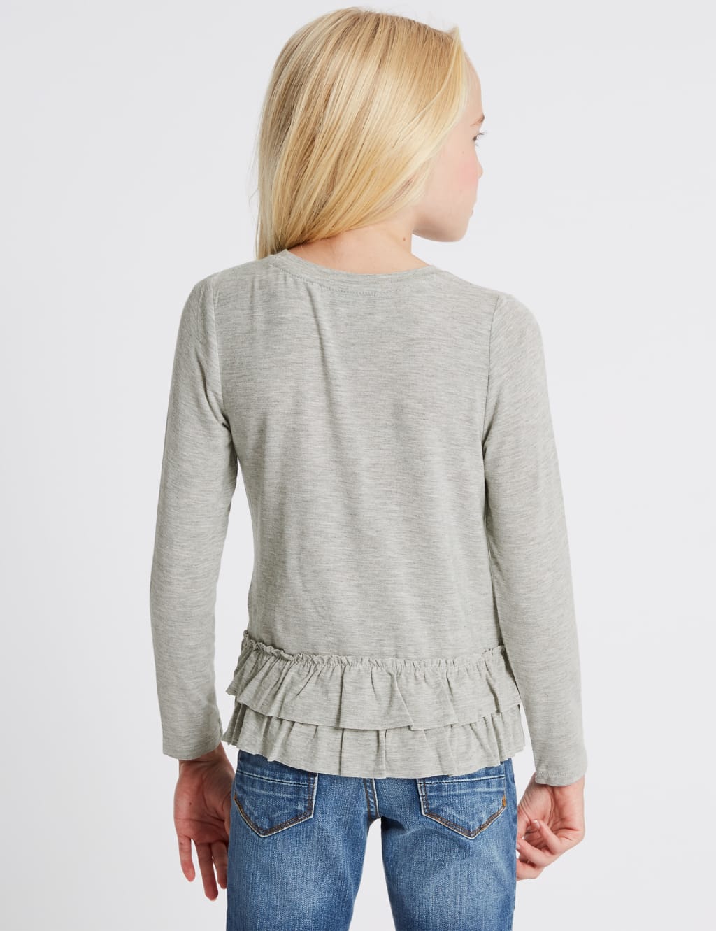 Frill Hem Long Sleeve Top (3-14 Years) 3 of 5