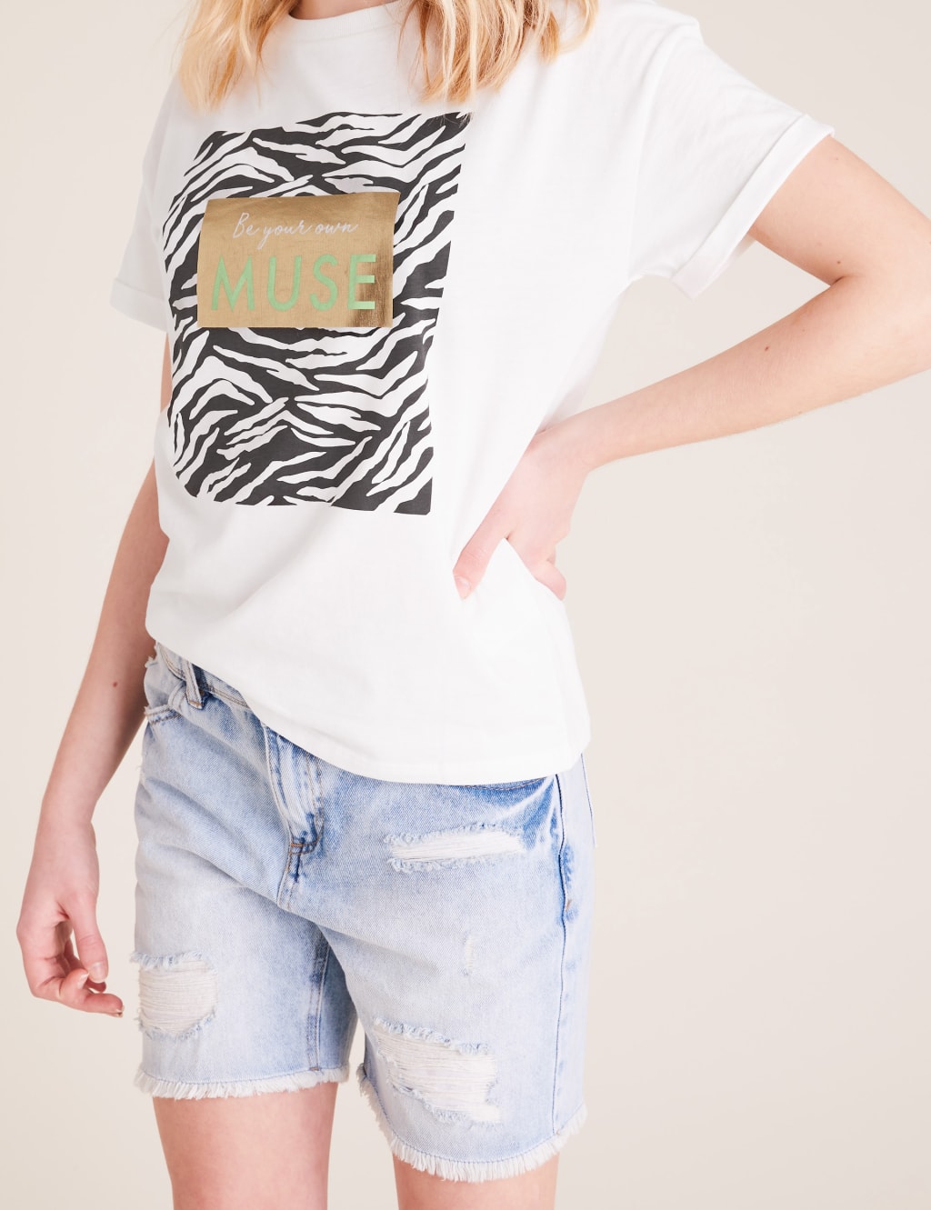 Pure Cotton Animal Muse Slogan T-Shirt (6-16 Yrs) 3 of 4
