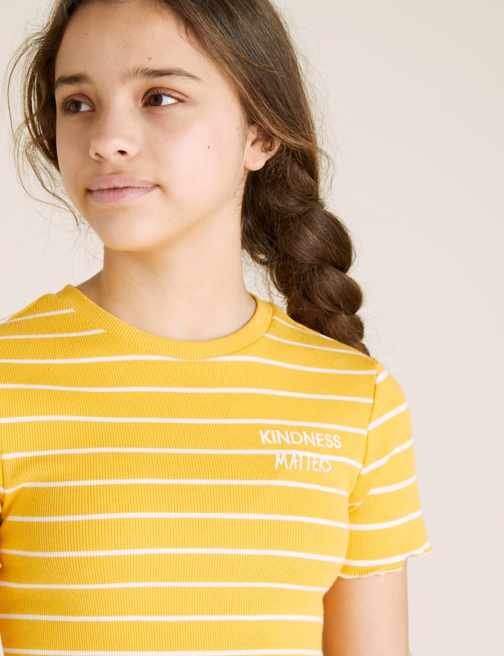 Cotton Rich Kindness Slogan Ribbed T-shirt (6-16 Yrs) 3 of 4