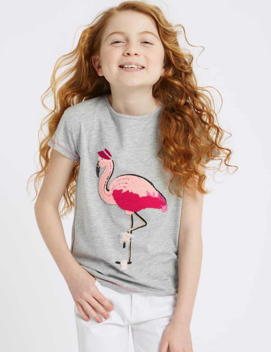 Cotton Rich Flamingo T-Shirt (3-16 years) 1 of 4