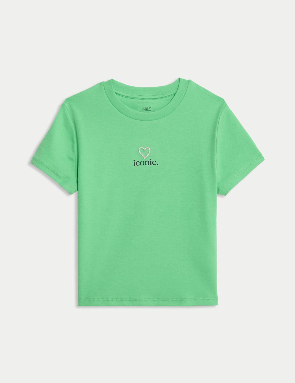 Cotton Rich Fitted Slogan T-Shirt (2-16 Yrs) 2 of 3