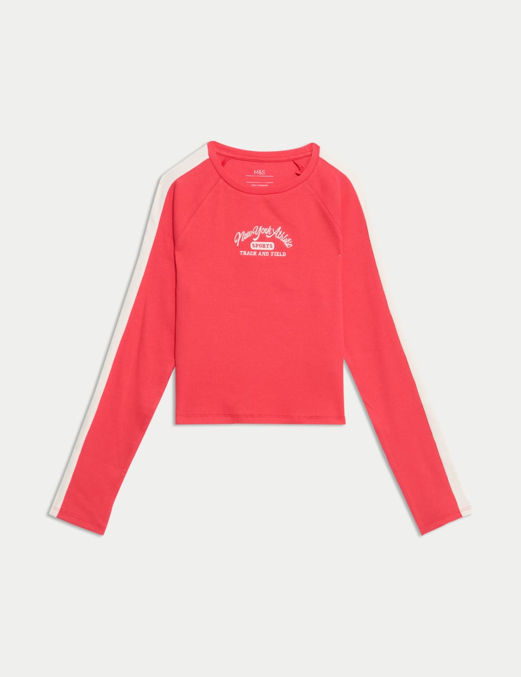 Cotton Rich Graphic Ribbed Top (6-16 Yrs) 2 of 6