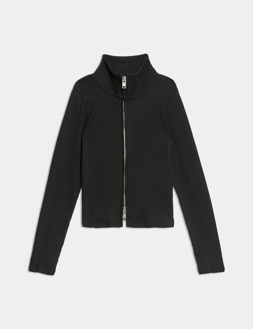 Cotton Rich Rib Zip Top (6-16 Yrs) | M&S Collection | M&S