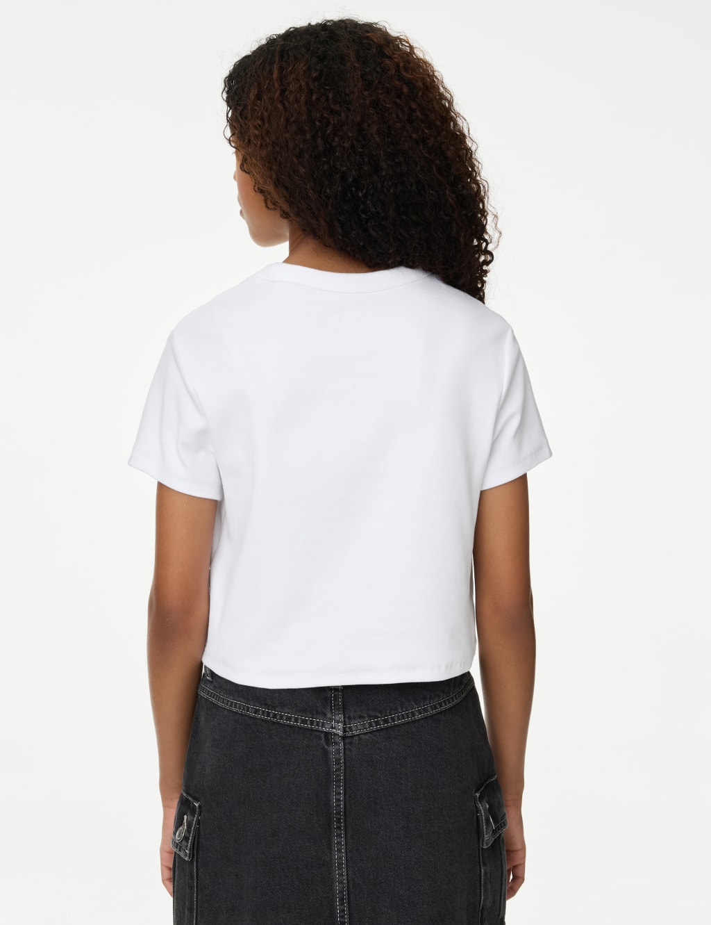Cotton Rich Cat Slogan Cropped T-Shirt (2-16 Yrs) 4 of 5